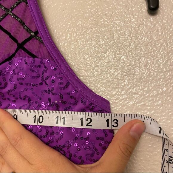 WEISSMAN Dance Costume ballet jazz purple Man Like That 10833 Child MC 10/12 - Picture 7 of 11